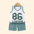 Children Sets Kids Clothes Boys Girls Vest Suit  Summer Children's Clothing baby Cotton T-Shirts Shorts Tank Top Sleeveless. 