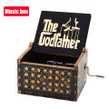 HOT Wooden Hand Crank Black Jurassic Park Music Box Children's Holiday s Christmas s New Year . 