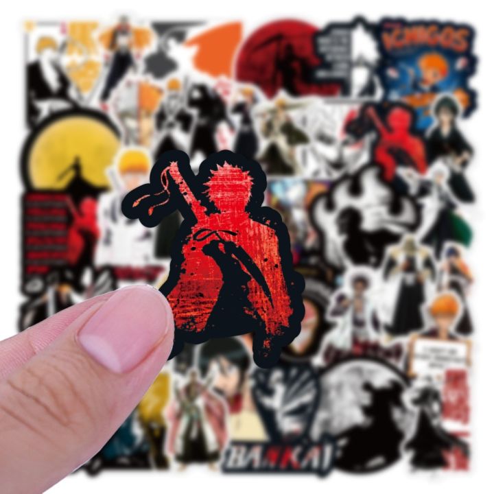 50Pcs%20Kurosaki%20Ichigo%20Bleach%20Cartoon%20Stickers%20Girls%20Rukia%20Inoue%20Sticker%20Car%20Laptop%20Skateboard%20Phone%20Kenpachi%20Anime%20Decal%20-%20Image%203