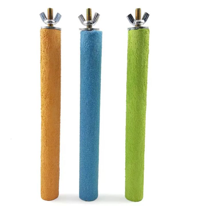 Colored Quartz Sand Pet Parrot Raw Wood Fork Tree Branch Stand Rack ...