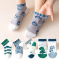 5Pairs/Lot Summer Children Socks Boys Girls Baby Fashion Cotton Solid Wild Soft Breathable Kids Casual Mesh Socks For 1-8Years.
