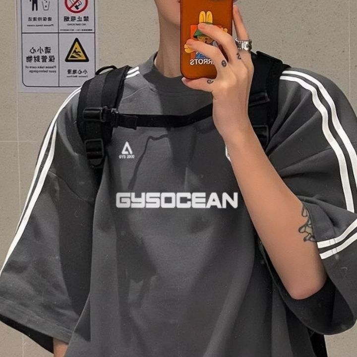 Proman-men's%20sports%20short%20sleeve%20T-shirt%20loose%20American%20street%20style%20short%20sleeve%20casual%20sports%20style%20tee%20-%20Image%203