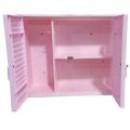 Front storage box cabinet for bathroom accessories storage Double door plastic box. 