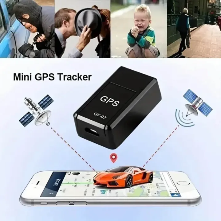 Compact Magnetic GPS Tracker: Real-Time Tracking Device with GSM/GPRS, US GF07 Model, Precise Location Tracking, Small and Sleek Design, Extended Battery Life - Ideal for Security and Asset Monitoring