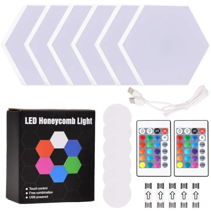 Hexagon%20Wall%20Light%20Wall%20Mounted%20Remote%20Control%20Touch%20Sensitive%20DIY%20Geometric%20Modular%20Assembled%20USB%20Power%20RGB%20led%20Colorful%20Light%20-%20Image%207