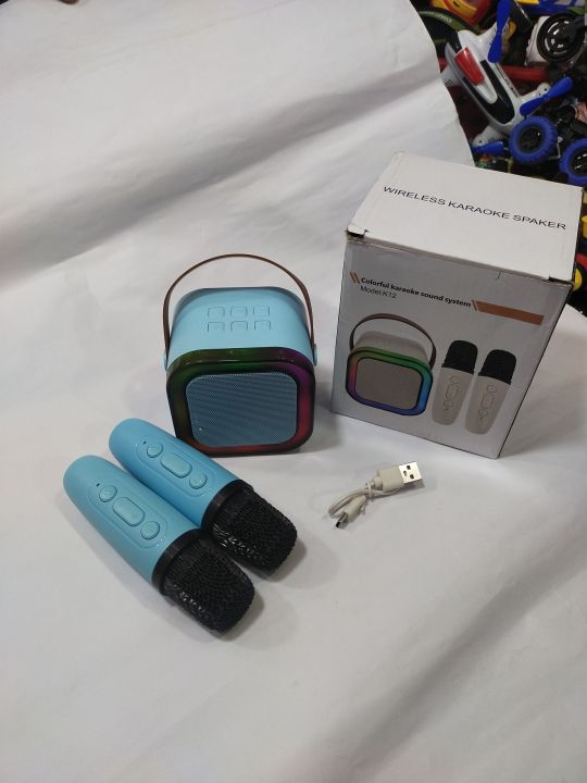 K12%20Kids%20Karaoke%20Microphone%20double%20speaker%20Machine%20Bluetooth-Compatible%20Wireless%20Karaoke%20Mic%20Speaker%20with%20RGB%20Light%20for%20Kids%20Toddler,Gifts%20for%20Girls%20and%20Boys%20Birthday%20(Blue%20&%20Pink)%20-%20Image%205