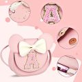 Todder Girls Pink Bow Alphabet Bag Kids Girls Shoulder Mouse Ear Messenger Bag  Cross-Border Little Girl Mini Wallet XC14. 