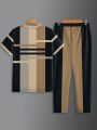 2025 Summer Fashion New Men's Set Sporty Casual Retro Cool Breathable Sweat-Absorbing and Moisture-Wicking Two-Piece Set. 