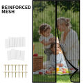 Magnetic Screen Door Fits Door Opening Actual Screen Hands Free Mesh Partition Curtain Keeps Bug Out Pet and Kid Friendly Screen.