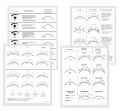 Bundle Beginner and Wispy Eye Shape Lash Map Charts School Practice Training for Fake Eyelashes Wholesale.