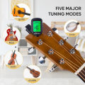 JUSTPRO Guitar Tuner for All Instruments Clip on Electronic Tuner for Guitar Bass Ukulele Violin Mandolin Banjo.