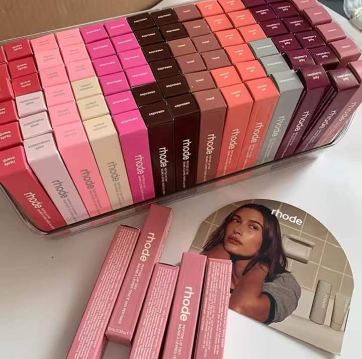 Rhode 8-color Lip Balm Moisturize And Remove Dead Skin Long-lasting Lip ...