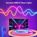 Smart WiFi RGBIC Neon LED Strip Light 5V USB,Dreamcolor Chasing & Music Sync,Alexa/ Voice Control, Room/Party/Gaming Decor lightify. 
