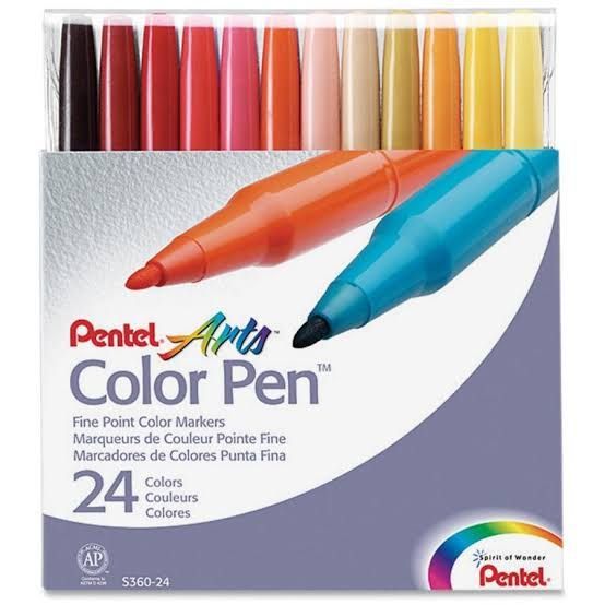 Pentel Arts Color Pen set of  (24 marker color )