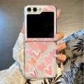 Love Heart Pattern Clear Phone Case For Samsung Galaxy Z Flip 7 FE 6 5 4 3 Transparent Folding Cover For Samsung Z Flip5 Flip6. 