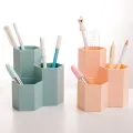 Multi-functional Pen Holder Simple Frosted Honeycomb Pen Holder Large Capacity Desk Stationery Storage Box Office Accessories. 