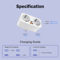 MANHOT 16A WiFi Smart EU Plug PD20W/25W Fast Charge Smart Plug 2 in 1 Socket Smart Dual Outlet  Work With Tuya Alexa  Home. 