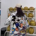 Korean short sleeve cartoon shirt size M L XL XXL men/women wear. 