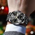 O'levs 9931 New Business Quartz Watch For Men Luxury Diamond Dial Waterproof Stainless Steel Strap Men Wristwatch. 