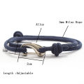 New Adjustable 3mm Thin Cord Bracelet Homme Double Layer Handmade Weaven Rope Braclet Pulseras Hombre Legend Braslet Men Joias. 