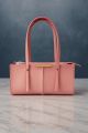 Trendy Women’s Shoulder Bag 💖 Premium Faux Leather Handbag 👜 with Gold Detailing ✨ Fixed Strap & Top Handle Carry. 