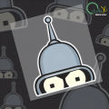Bender-Face-Futurama's Sticker Cartoon Vinyl for Cars Trucks Laptops.