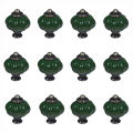 3/6/12PCS Polished Metal & Dark Green Ceramic Knobs Set - Secure Cabinet and Dresser Pulls with Hardware for Home Decoration.