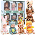 6Pcs Simulation Princess Dolls Toy Mini Cute Sleeping Baby Series Doll Cartoon Animal Toy For Kids Kawaii Dolls Girl's . 