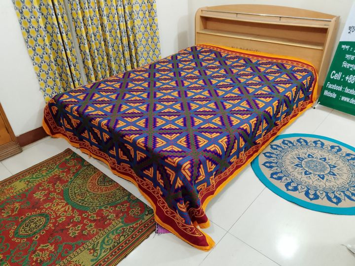 100% Cotton hand stitch king size nakshi kantha