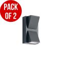 Gesto Wall Lights - 10W IP65 Waterproof Wall Lamp - K Shape Fancy LED Light for Wall - Up & Down Aluminum Wall Lamps - Outdoor Wall Lights for Elevation,Garden & Patio Lights - (Warm White). 