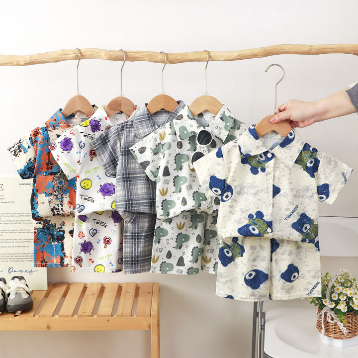 0-5Y%20Kids%20Baby%20Boy%20Clothes%20Summer%20Floral%20Print%20Sets%202Pcs%20Short%20Sleeve%20Shirt+Shorts%20Child%20Boy%20Beach%20Wear%20Casual%20Outfits%20-%20Image%203