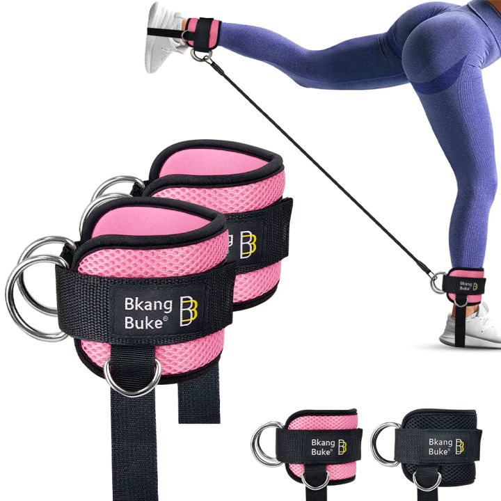 1PC Padded Ankle Straps Ankle Straps for Cable Machines Double D-Ring Fitness Ankle Cuffs for Gym Workouts Rebate Leg 
