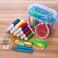New Sewing Kit Accessories Storage Organizer Box Plastic Thread Threader Needle Scissor Travel Box Sewing Tools-1box. 