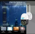 8Mp SIM card camera IP66 outdoor ptz security camera colourful IR night vision Auto tracking (V380 pro). 