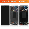 6.73" AMOLED LCD For Xiaomi Mi 12 Pro LCD Display Touch Screen Digitizer For Xiaomi Mi 12S Pro 2201122C 2201122G Display +Frame. 
