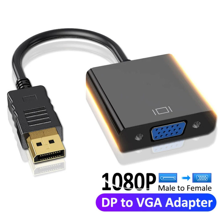 DisplayPort DP to VGA Adapter Cable Display Port For Laptop Projector ...