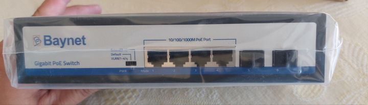 Baynet 6 ports, 2 sfp and 4 Poe switch Network switch