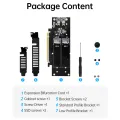 JEYI 4 SSD to PCIE 4.0 Expansion Card, 4 NVMe M.2 M key SSD To PCIe X16 Adapter, up to 256 Gbps, Support Bifurcation Raid 0 1 5. 