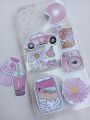 Pink Theme Sticker Pack for Phone Case (15 Vinyl PVC Stickers). 