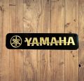Yamaha name Plate -All yamaha Bike Number Plate Logo (Golden+ black) Colour( 1 pcs). 