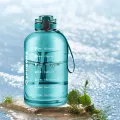 3 Liter Water Bottles with Times to Drink Motivational Straw Sports Big Jug with Handle Leak Proof BPA Free for Men and Women. 