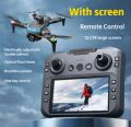 Display Remote 4K Dual Camera RC Quadcopter Drones With 4K Cameras WiFi Foldable Drones Double Cameras Optical Flowing Helicopter Drones Remote or App Controlled. 