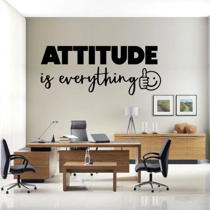 Attitude is everything Motivational Quote Design Self Adhesive Wall Sticker Decal For Office, Travelers, Room, Shops, Gym, Boys, Fitness Center, Clubs, home , Interior, Decoration, Decor Lovers