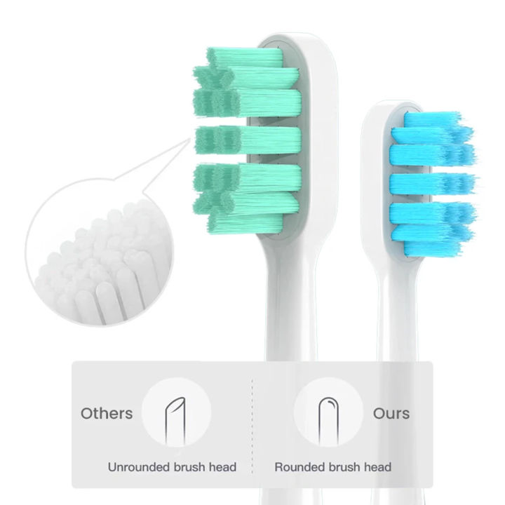 4pcs%20Replacement%20Brush%20Heads%20For%20%20Mijia%20T300/T500/T700%20Sonic%20Electric%20Toothbrush%20Soft%20Bristle%20Nozzles%20with%20Caps%20-%20Image%203