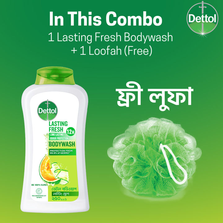 Dettol%20Body%20Wash%20Lasting%20Fresh%20250ml%20+Loofah%20-%20Image%203