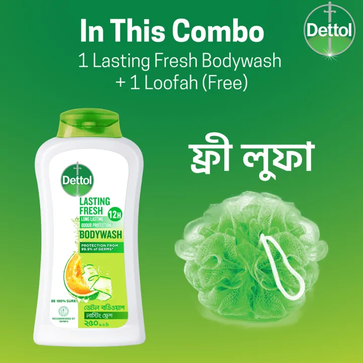 Dettol%20Body%20Wash%20Lasting%20Fresh%20250ml%20+Loofah%20-%20Image%203