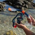 Subea diving mask snorkel lens is a single piece tempered glass, silicone edge is waterproof, comfortable to wear from Decathlon.. 