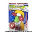 Pack of 10 Artificial Fruits toy Basket Pretend Play for Kids Colorful fruit basket kitchen toy child Learning development Fruits name and color Plastic Fruits. 