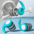 1 Pair Soft Silicone Earplugs - Noise Canceling, Waterproof, Comfortable for Sleep and Swimming for Silent Environment Creation. 