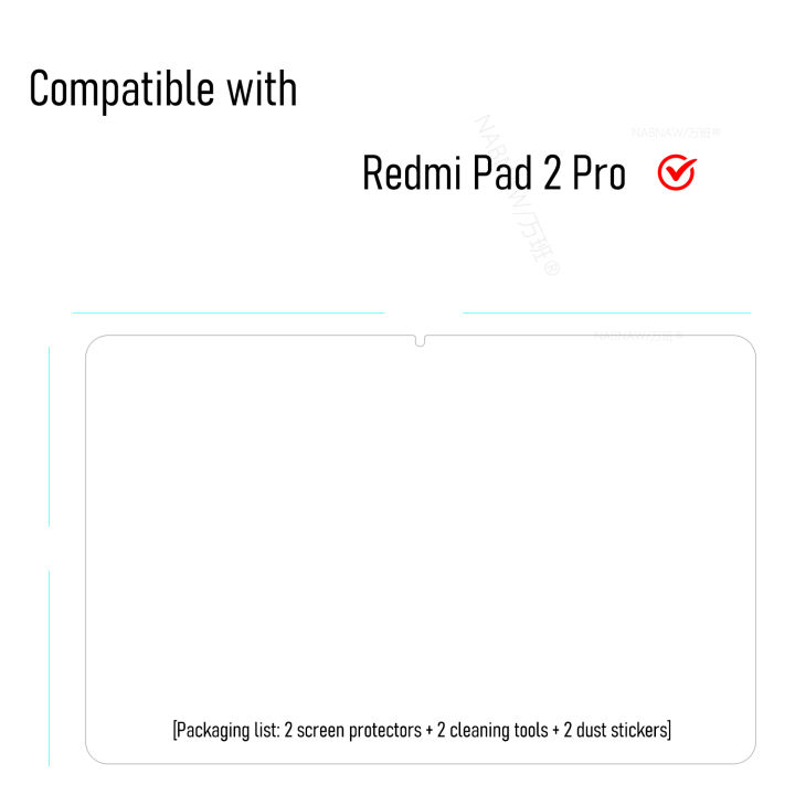 For%20Redmi%20Pad%202%20Pro%20Full%20HD%20Tempered%20Glass%20Film%20Screen%20Protector%20On%20%20Redmi%20Pad%202%20Pro%2012.1%20PC%20Scratch%20Proof%20Cover%202-Pack%20-%20Image%207